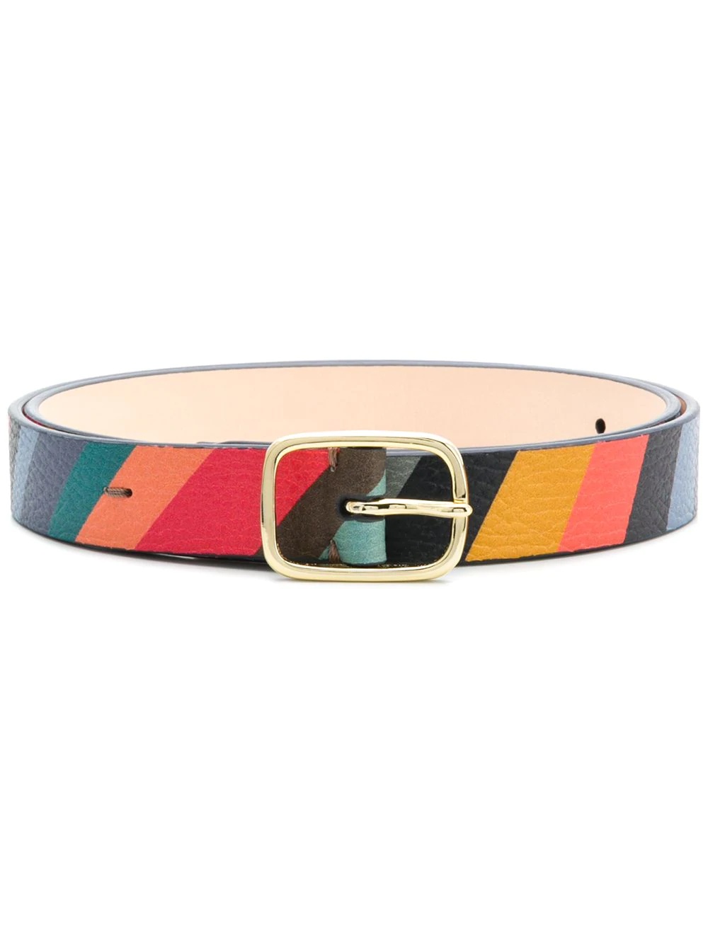 striped buckle belt - 1