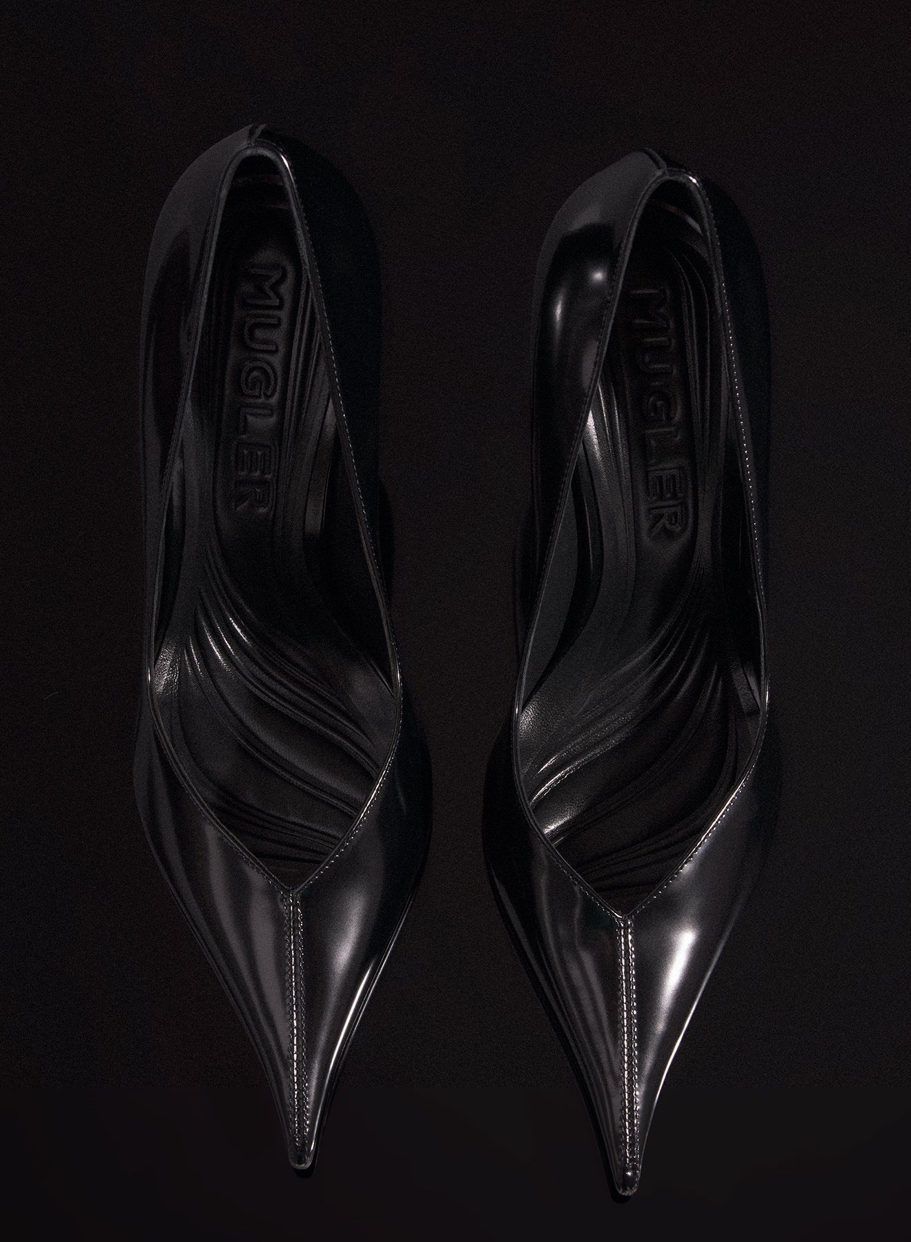 black leather classic fang 95 pump - 3