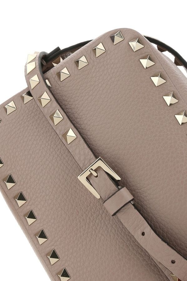 Antiqued pink leather Rockstud crossbody bag - 4