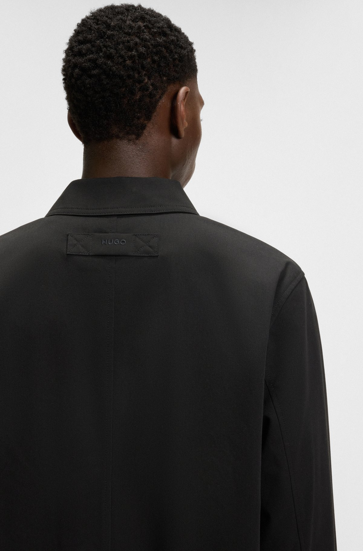 REGULAR-FIT COAT IN WATER-REPELLENT GABARDINE - 6