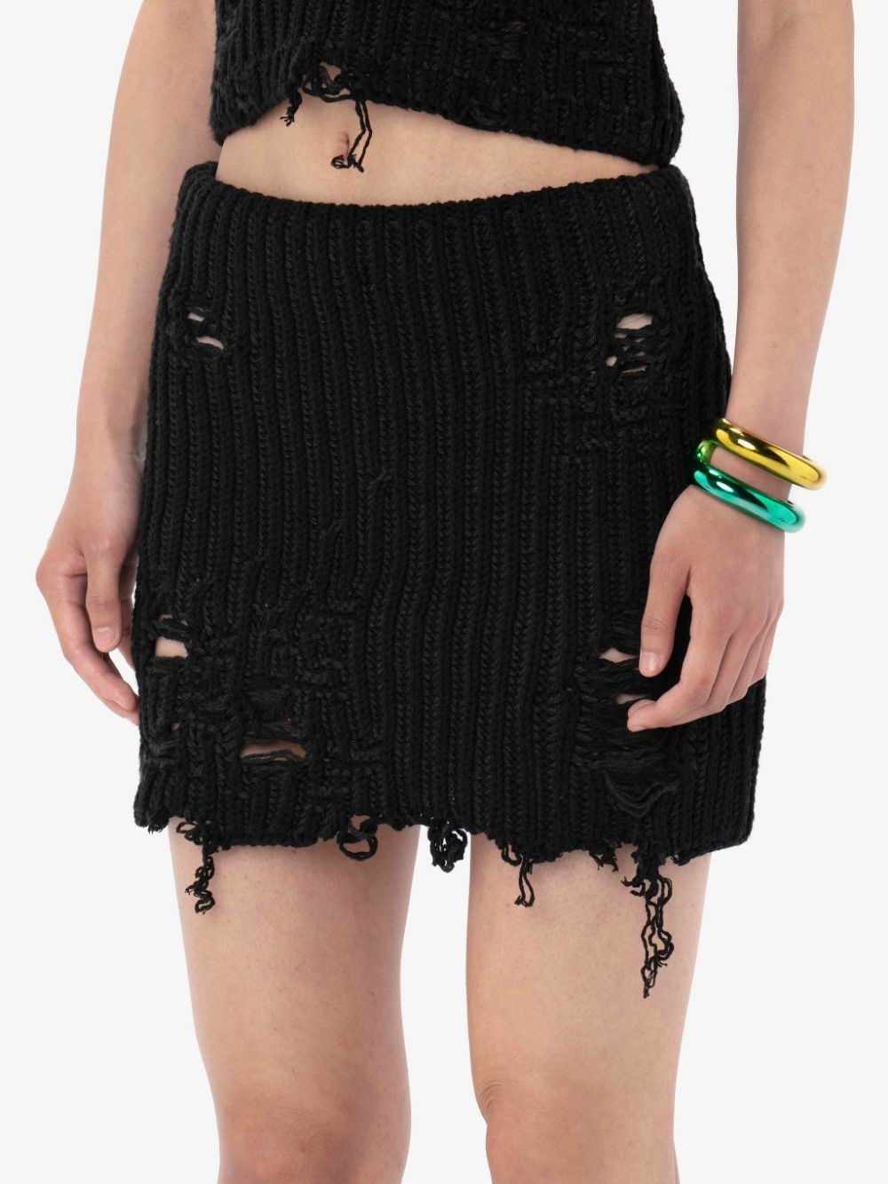 DISTRESSED MINI SKIRT - 5