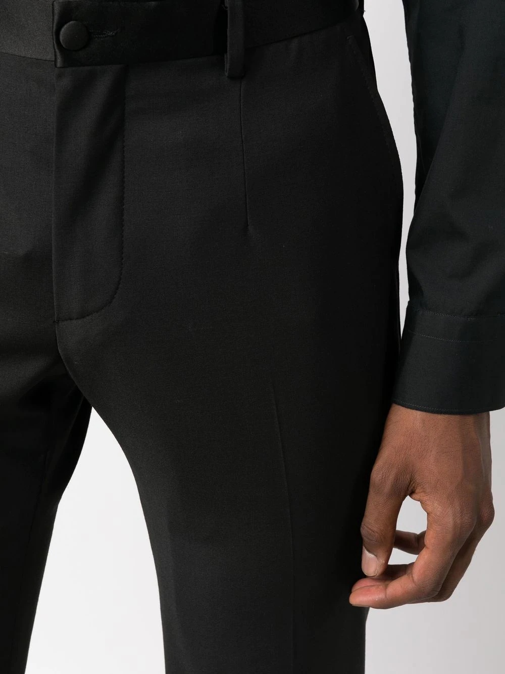 straight-leg wool-blend trousers - 5