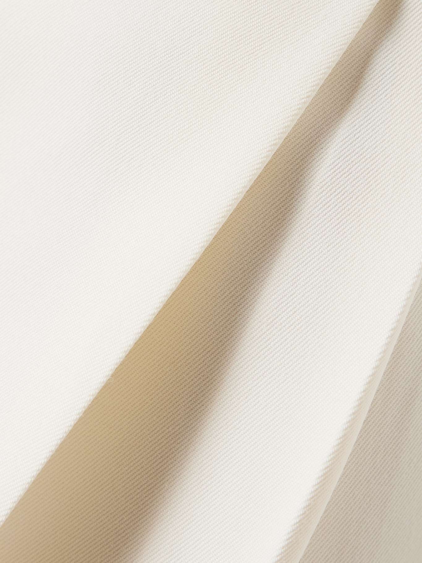 Pleated recycled-twill wide-leg pants Off-white - 5
