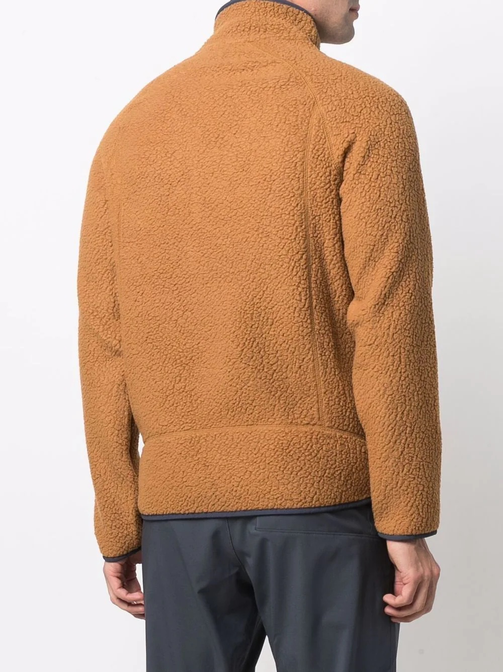 logo-patch zip-up fleece jacket - 4