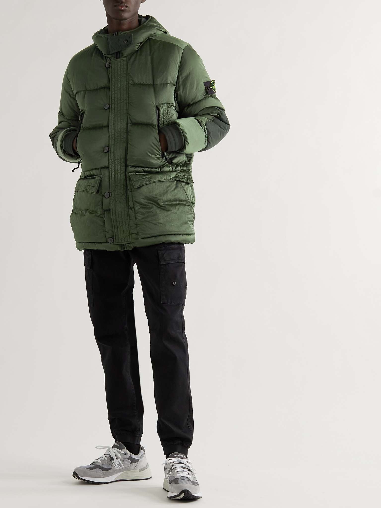 Logo-Appliquéd Quilted Coated-Shell Down Parka - 2