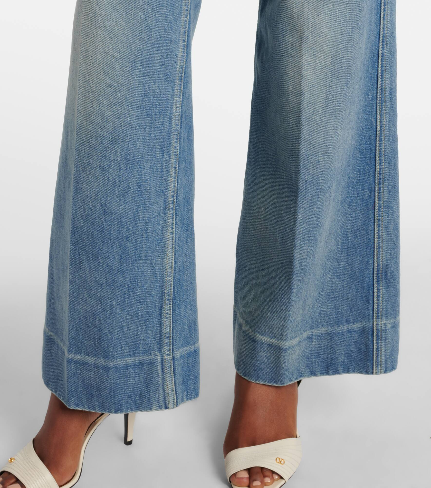 VGold mid-rise wide-leg jeans - 6