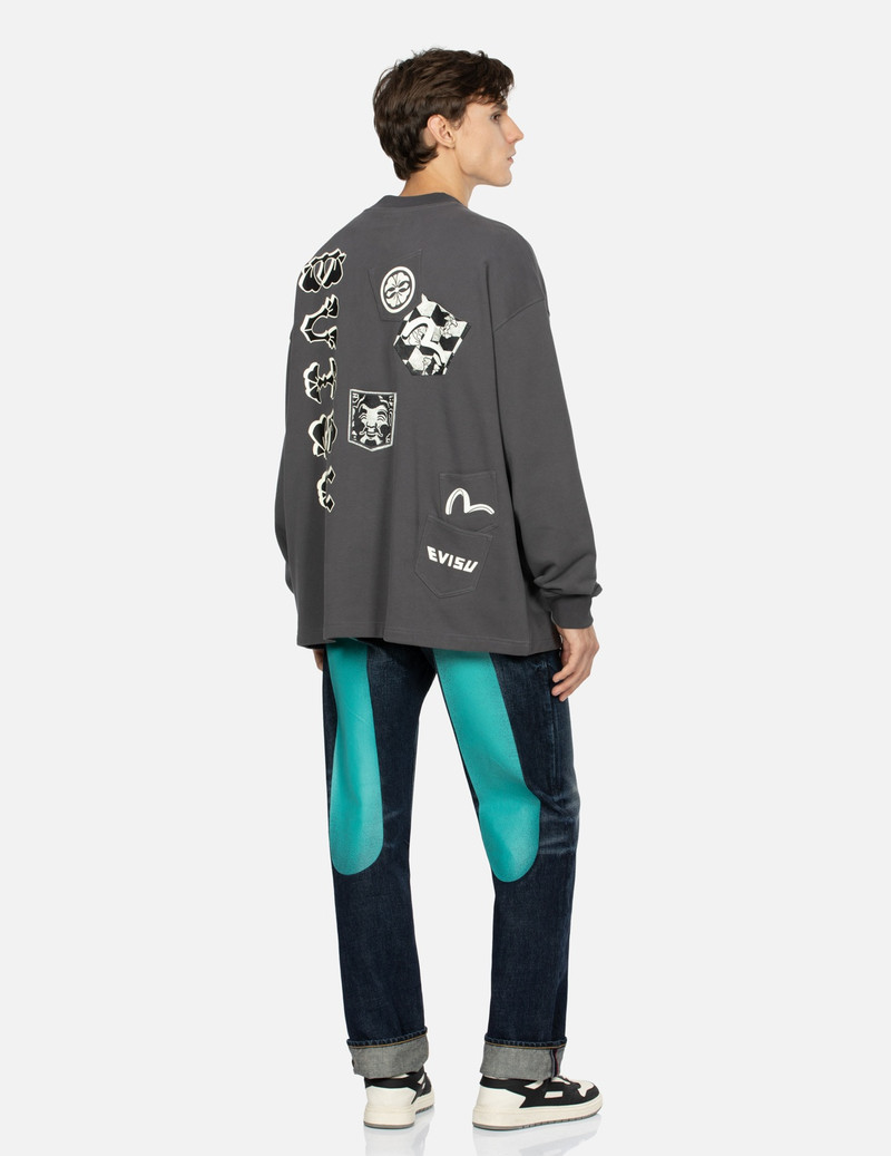 DAICOCK PRINT BAGGY FIT DENIM JEANS #2000 3