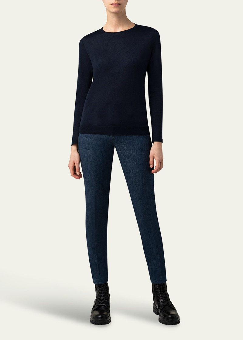 AKRIS Fine Gauge Cashmere Silk Sweater outlook