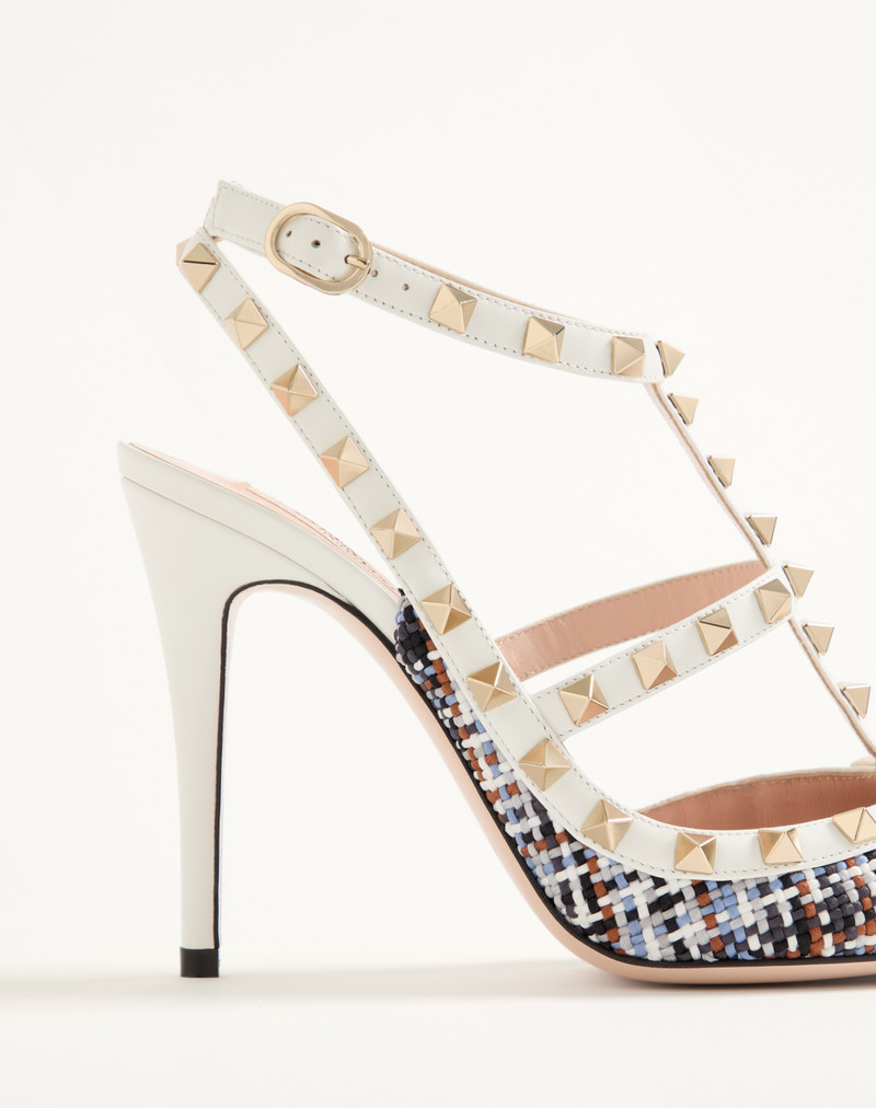 Valentino ROCKSTUD PUMPS IN WOVEN FABRIC 100MM outlook
