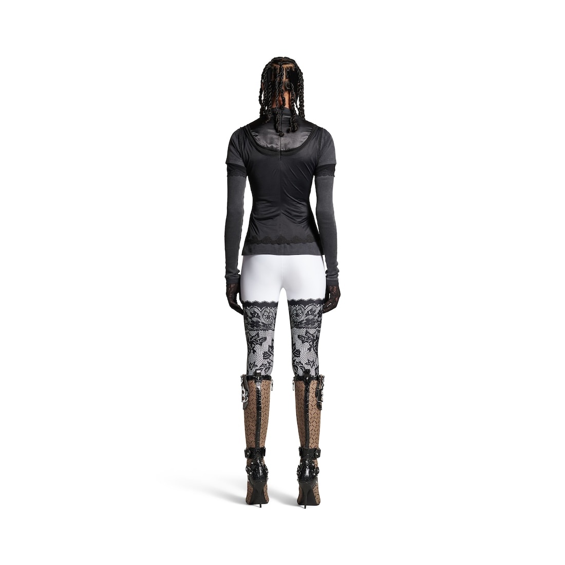 Women's Layered Top in Black - 4