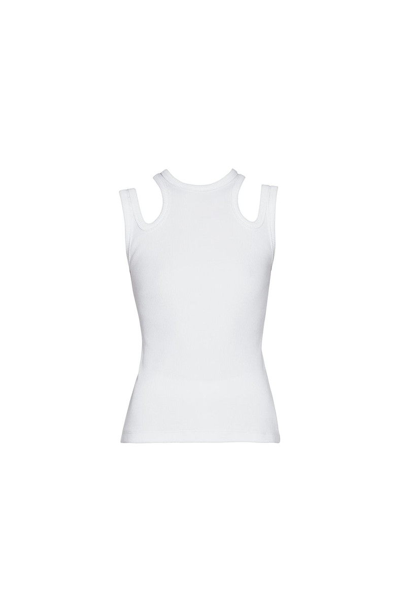 ORGANIC COTTON MULTI STRAP TANK TOP WHITE 21