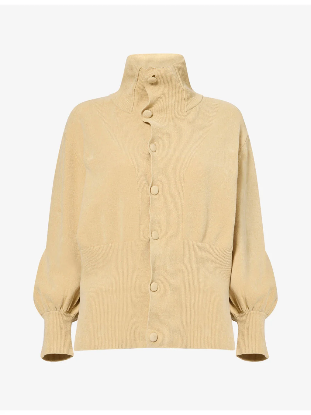 Asha Funnel-Neck Cotton Cardigan - 1