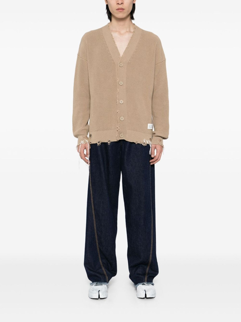 MM6 Maison Margiela distressed cardigan outlook