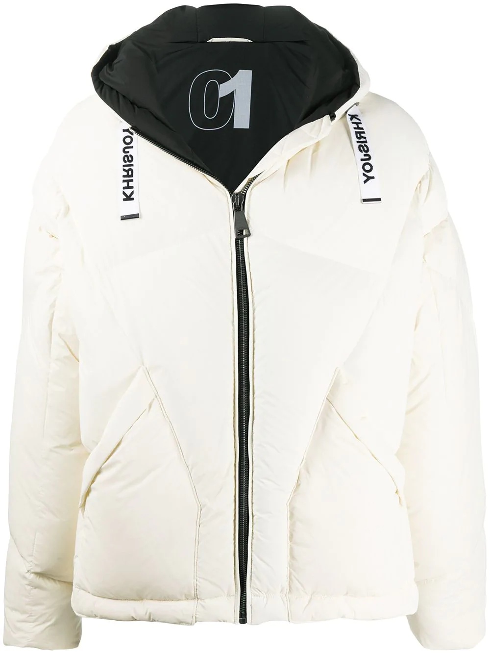 hooded down puffer jacket. - 1