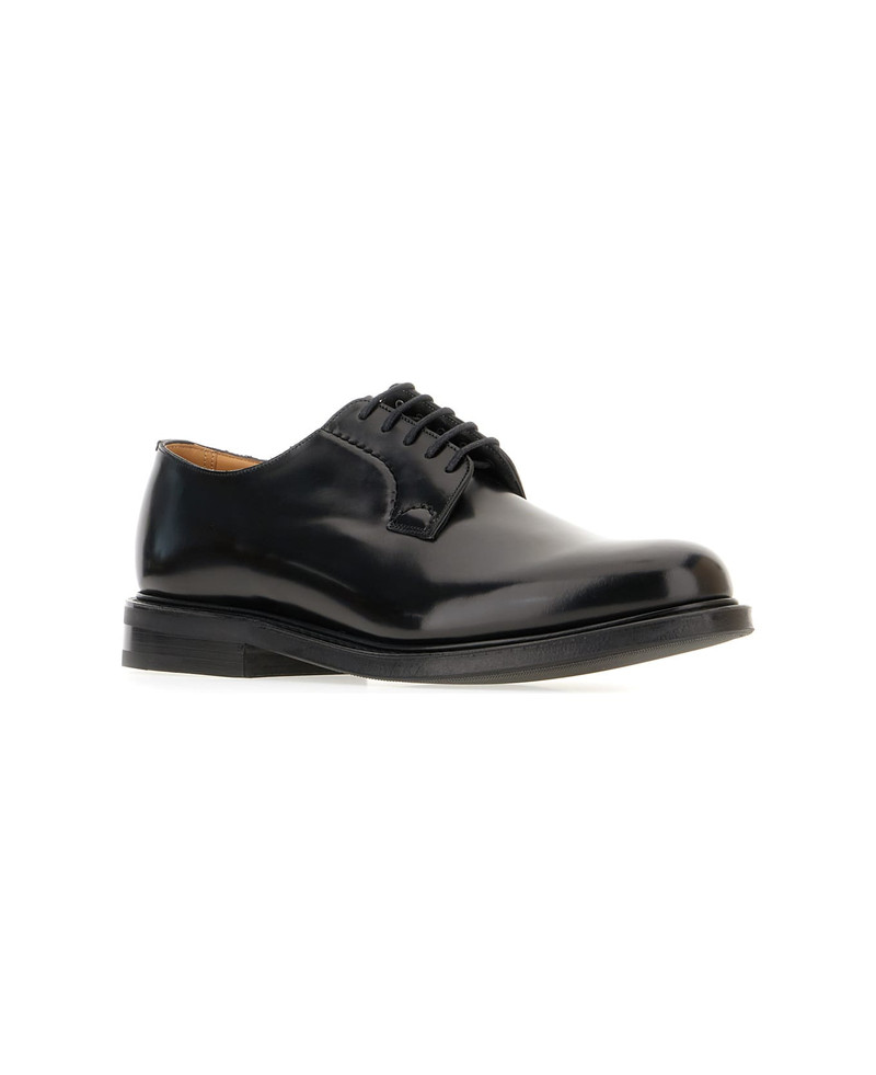 Church's Black Leather Lace Up Shoes outlook