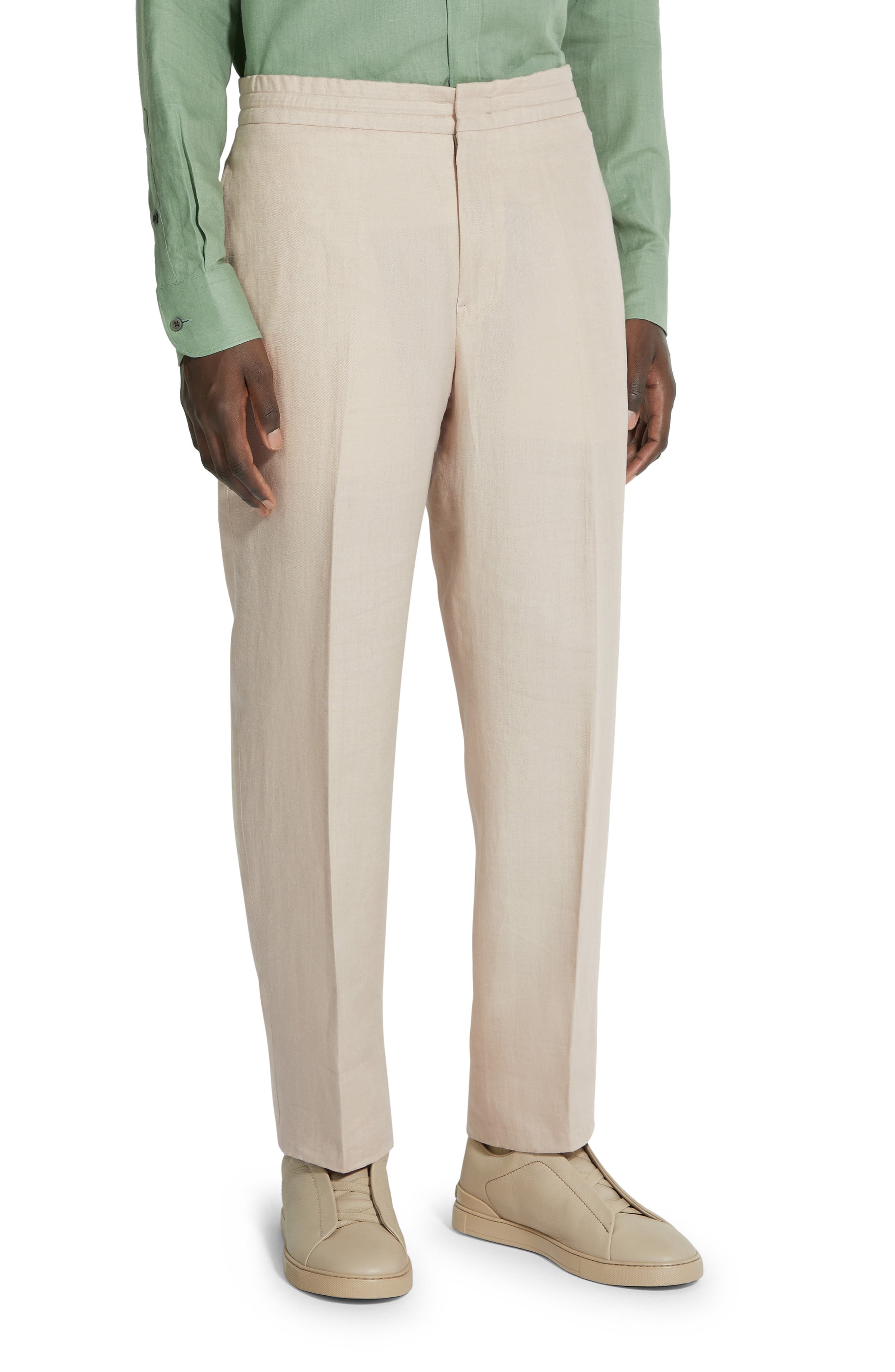Oasi Linen Drawstring Trousers - 1