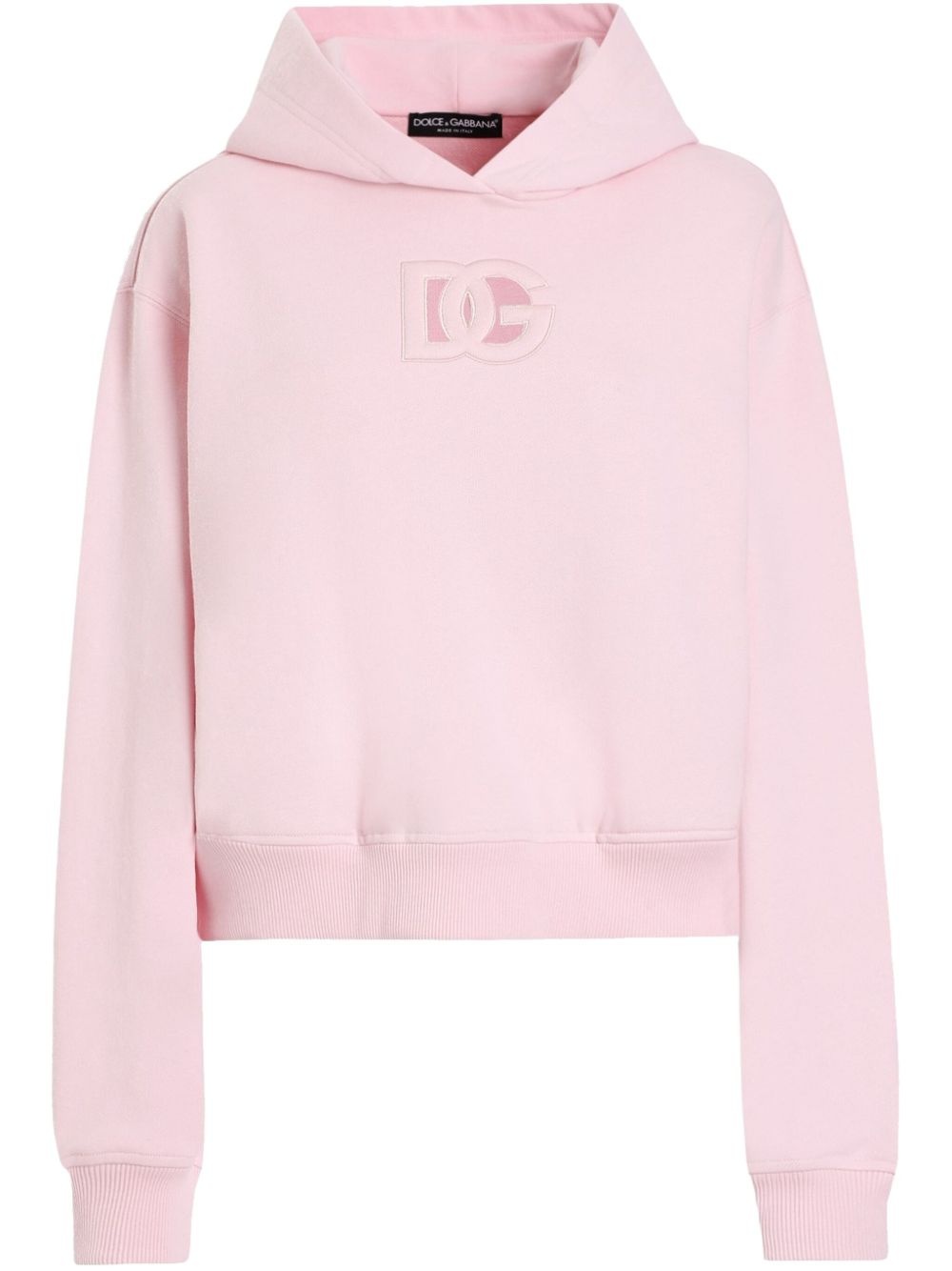 embossed-logo hoodie - 1