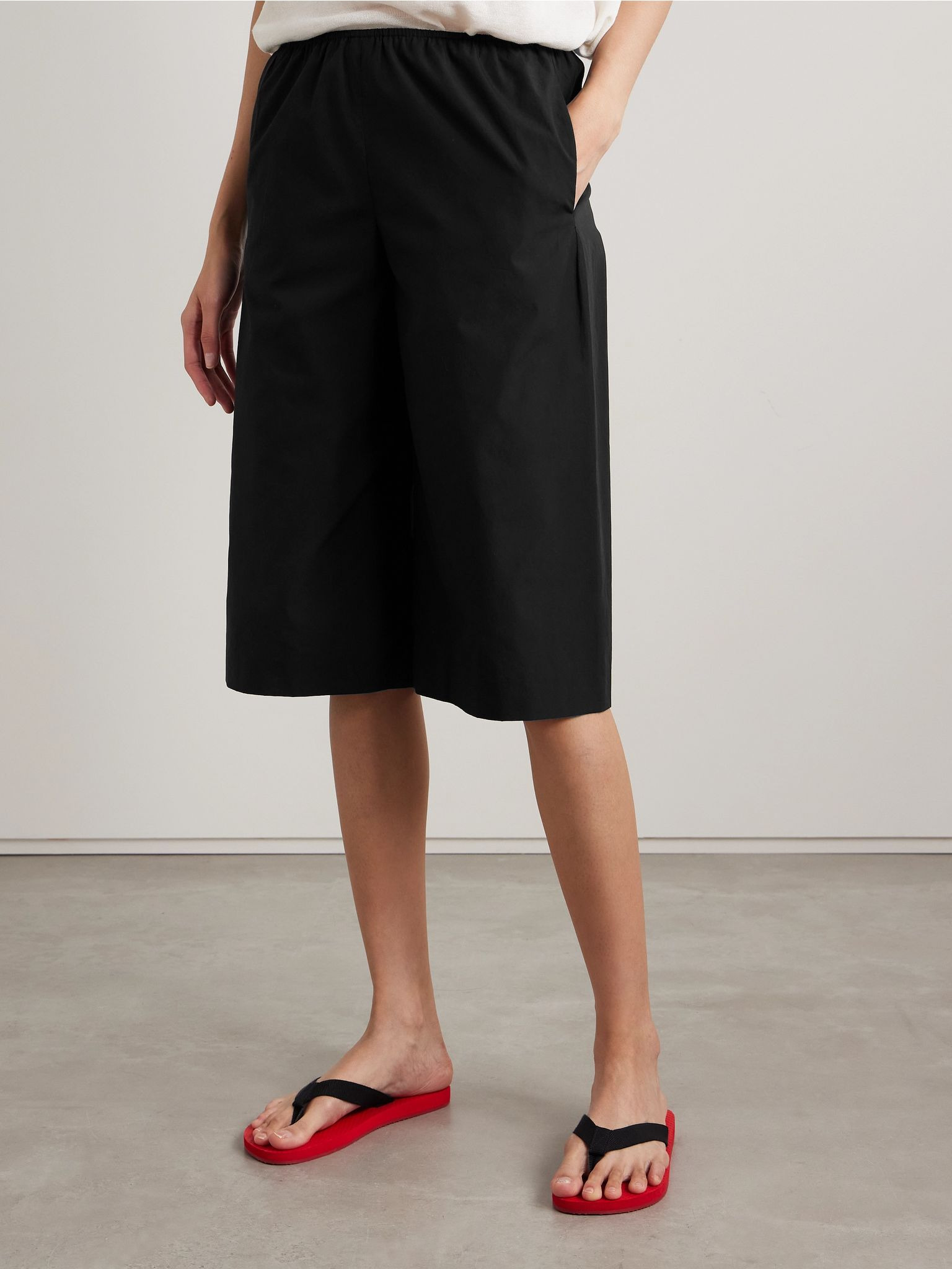 Eliot cotton-poplin shorts Black - 3