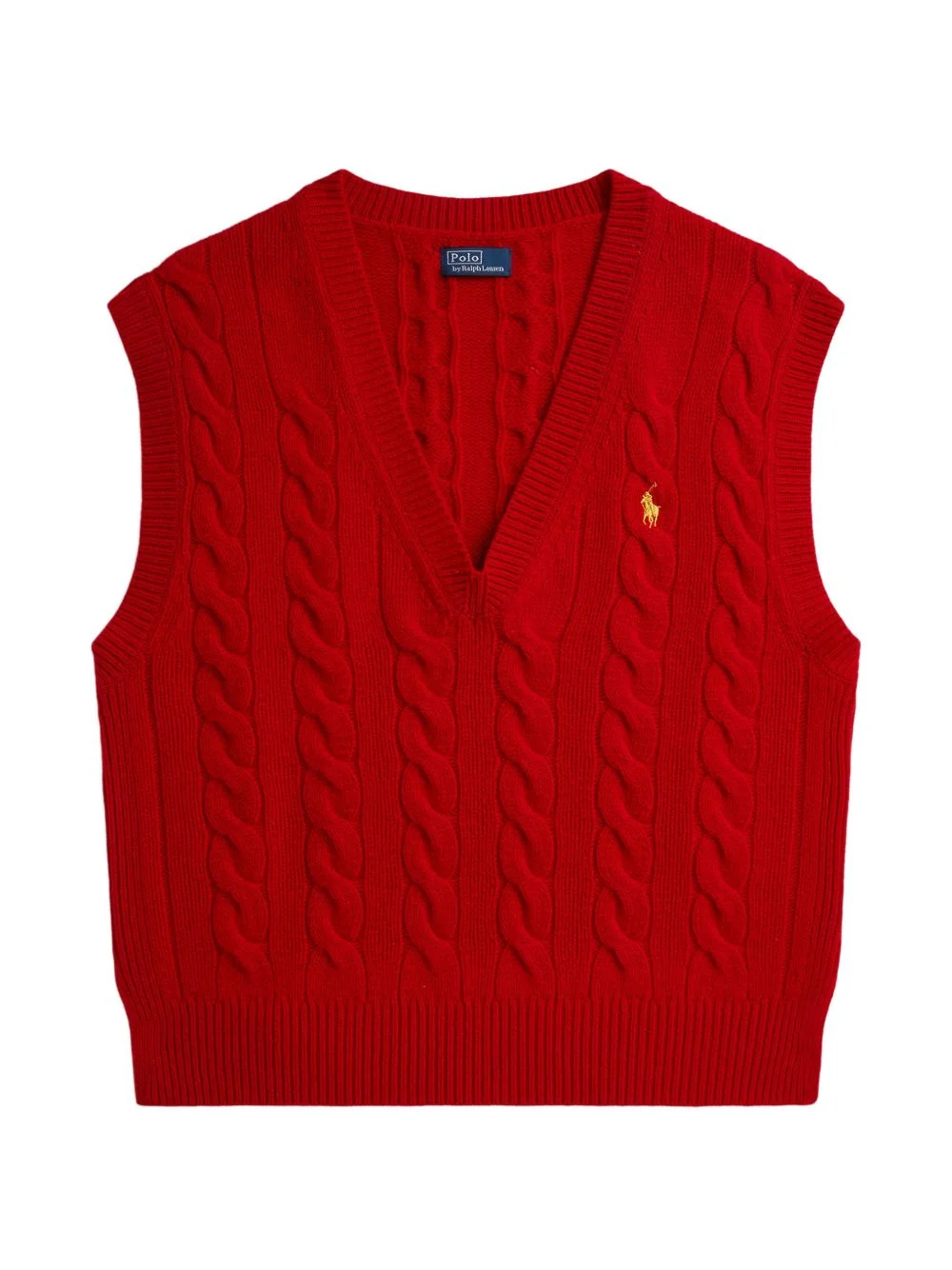 cable-knit v-neck sweater - 1
