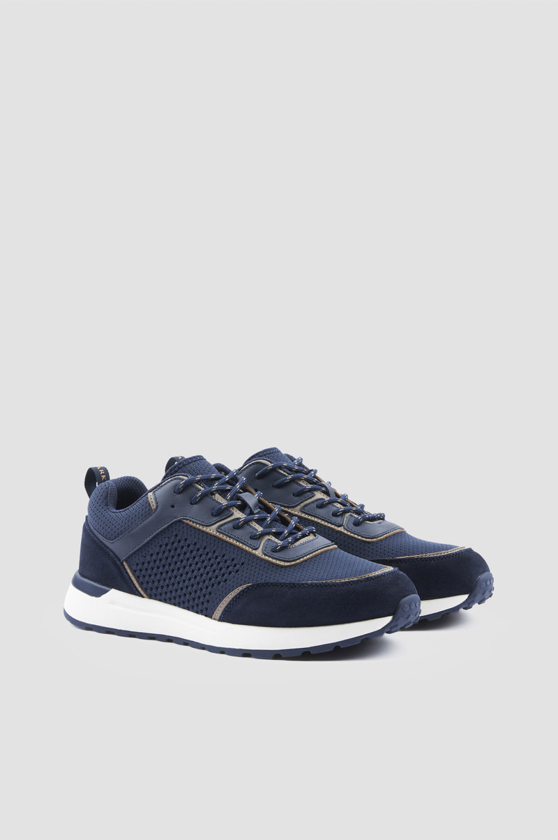 KNIT AND LEATHER SNEAKERS 4