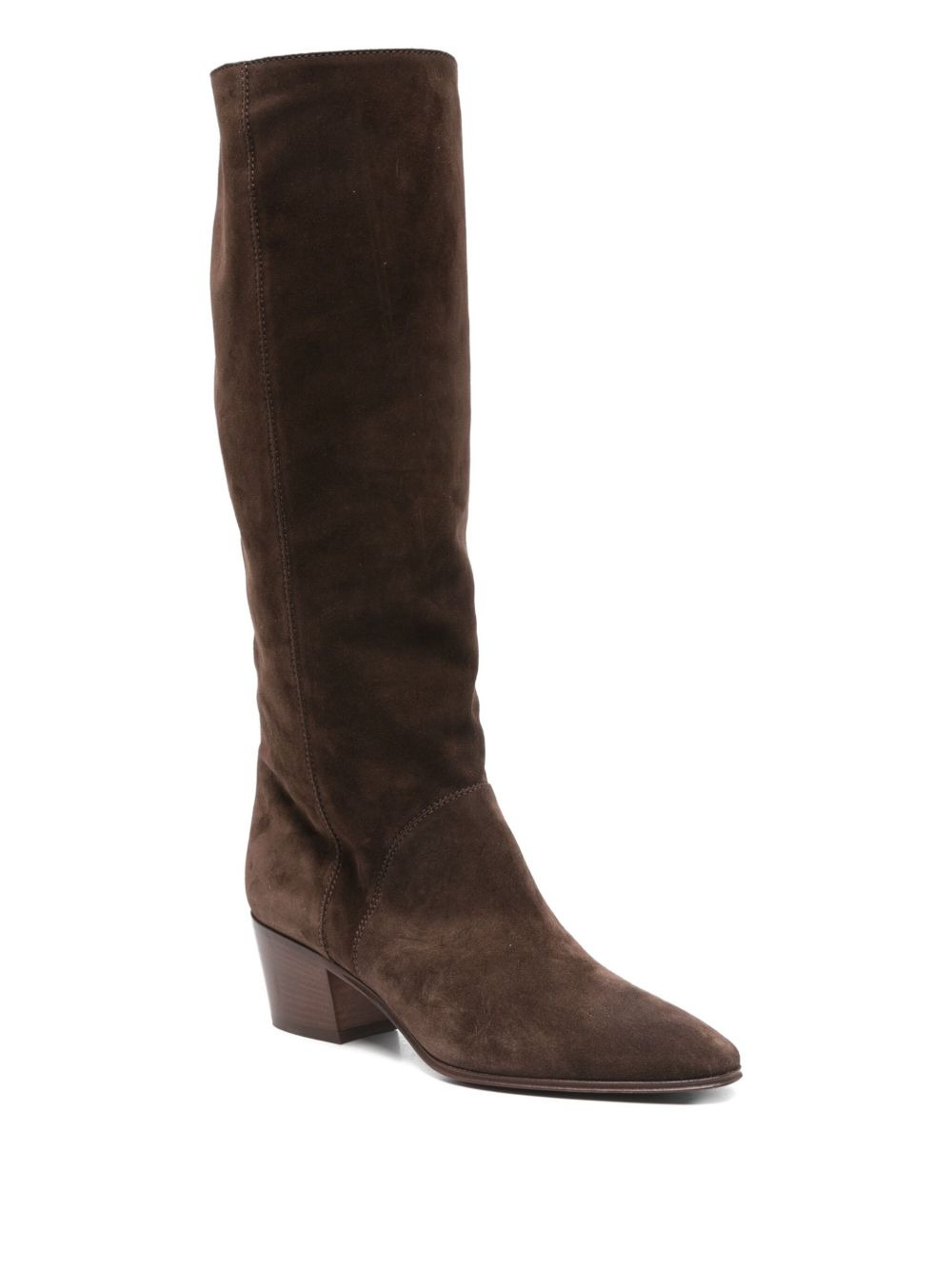 50mm suede leather knee-high boots - 2