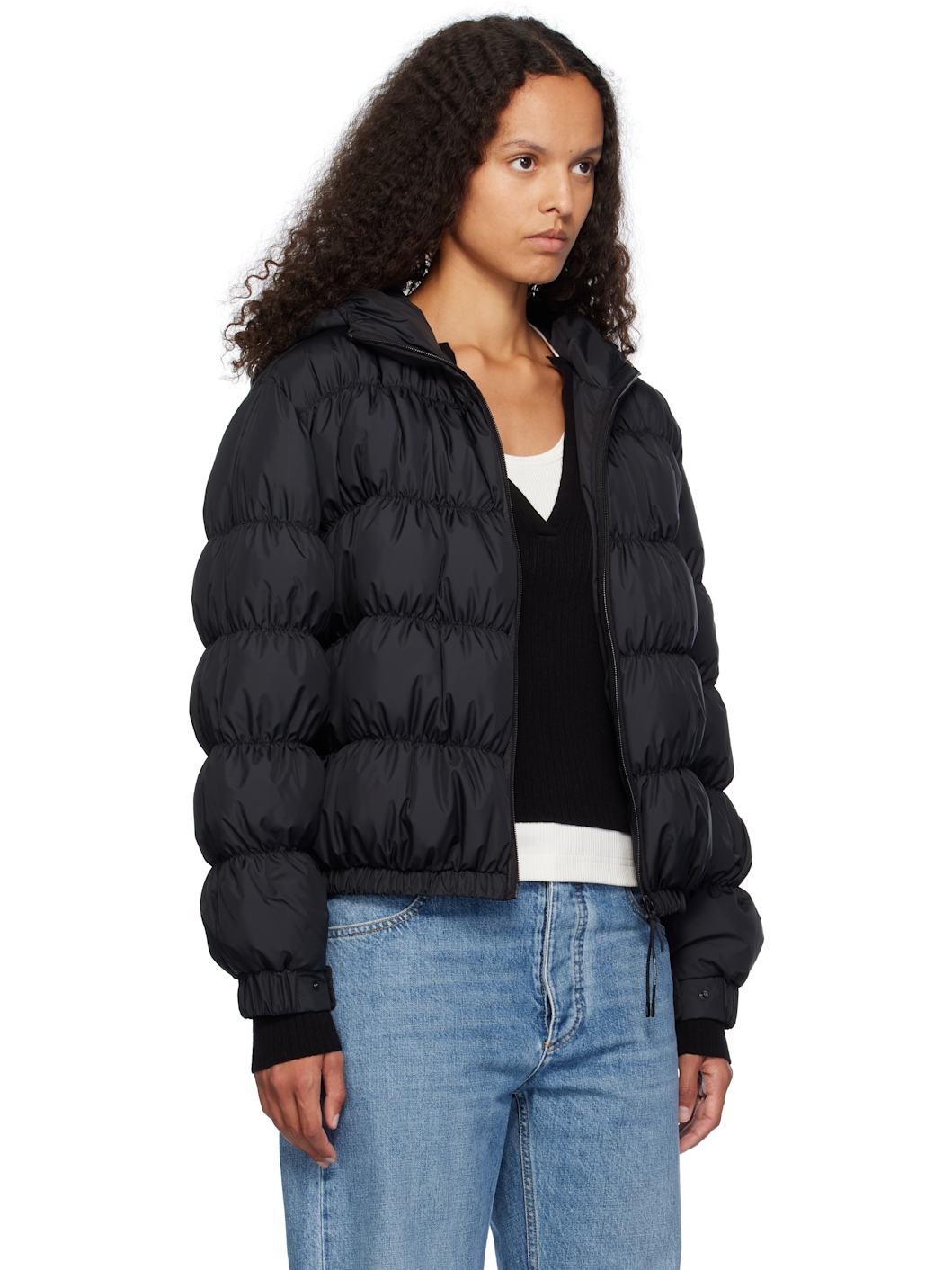 Black Medonte Short Down Jacket - 2