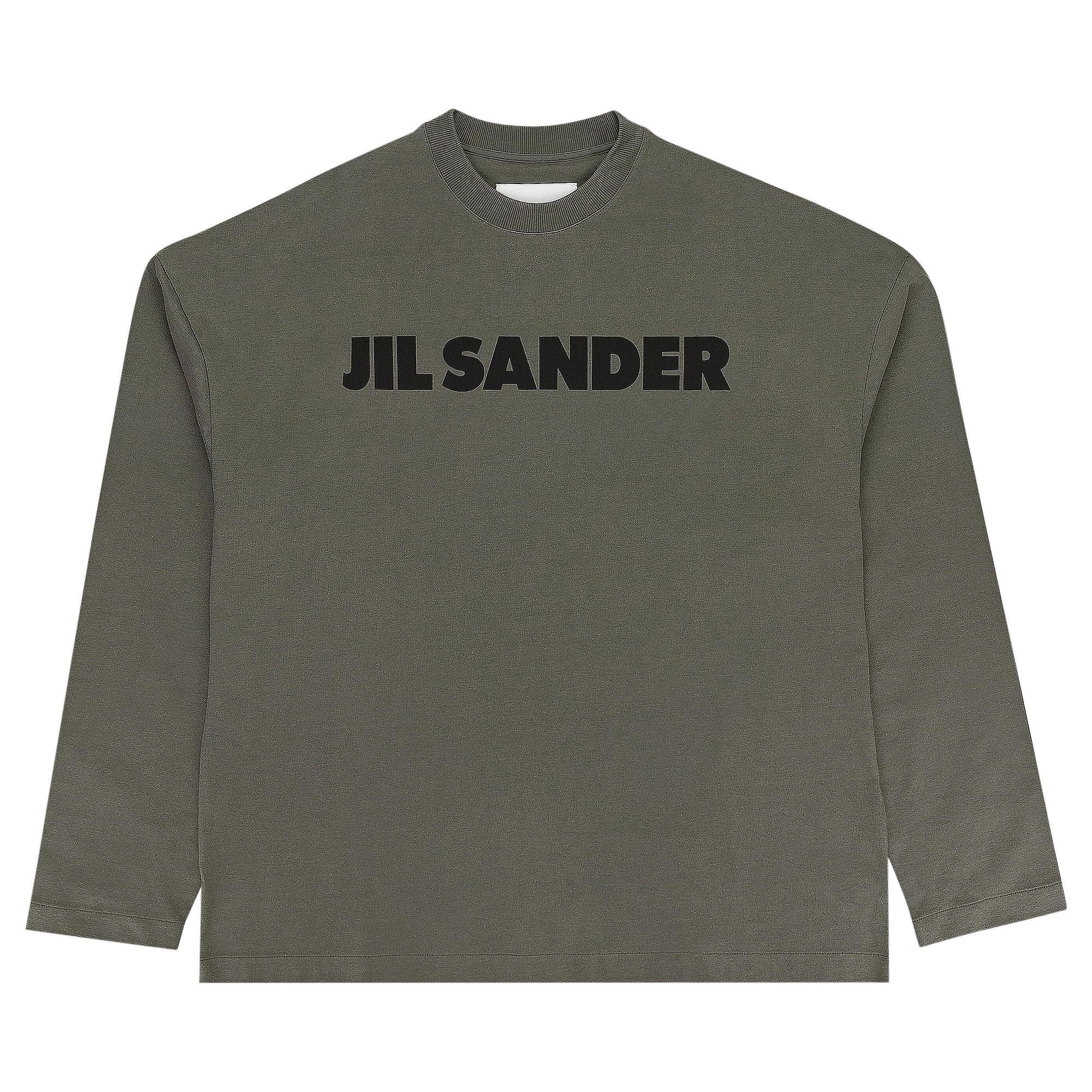 Jil Sander Long-Sleeve Logo T-Shirt 'Olive' - 1
