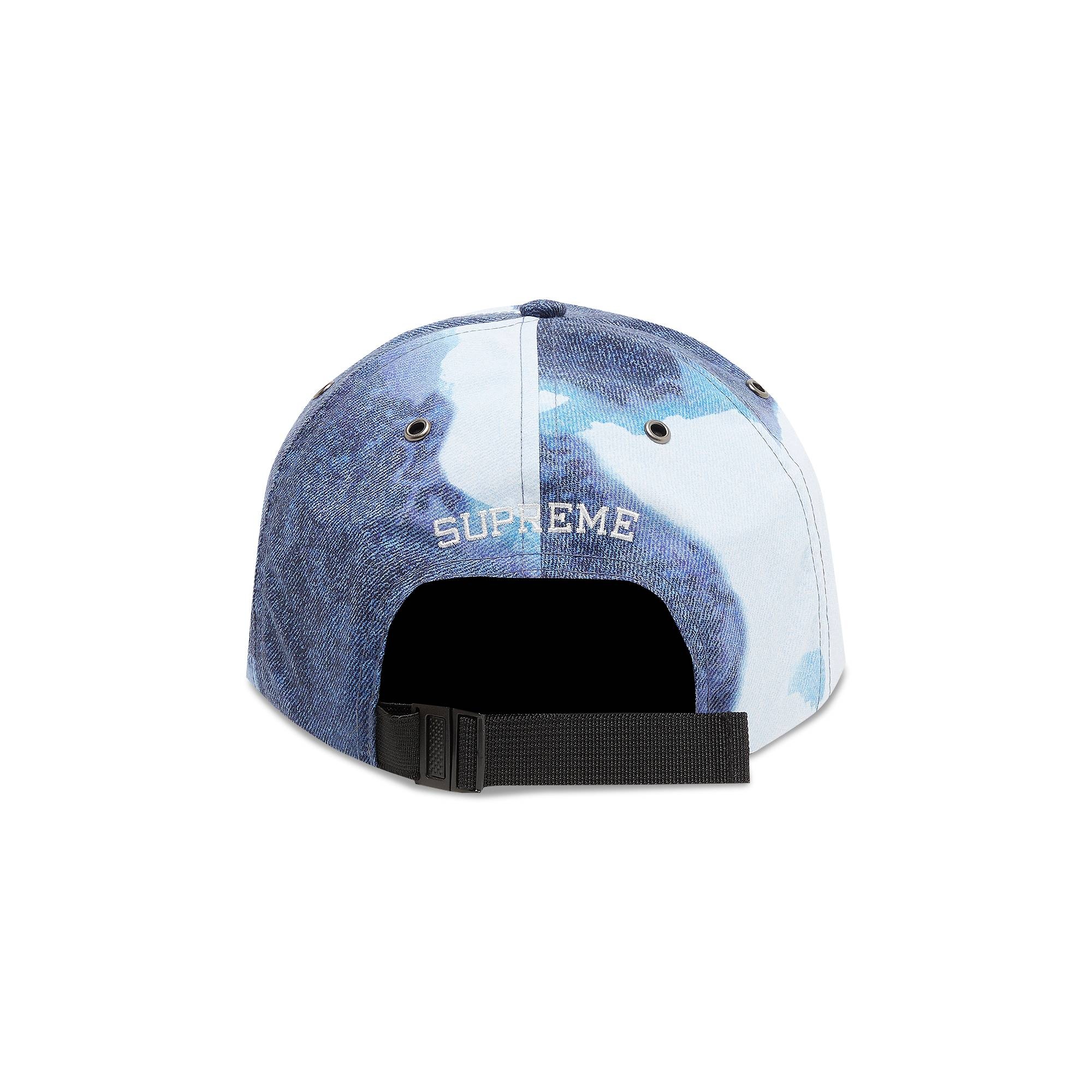 Supreme x The North Face Bleached Denim Print 6-Panel 'Indigo' - 3