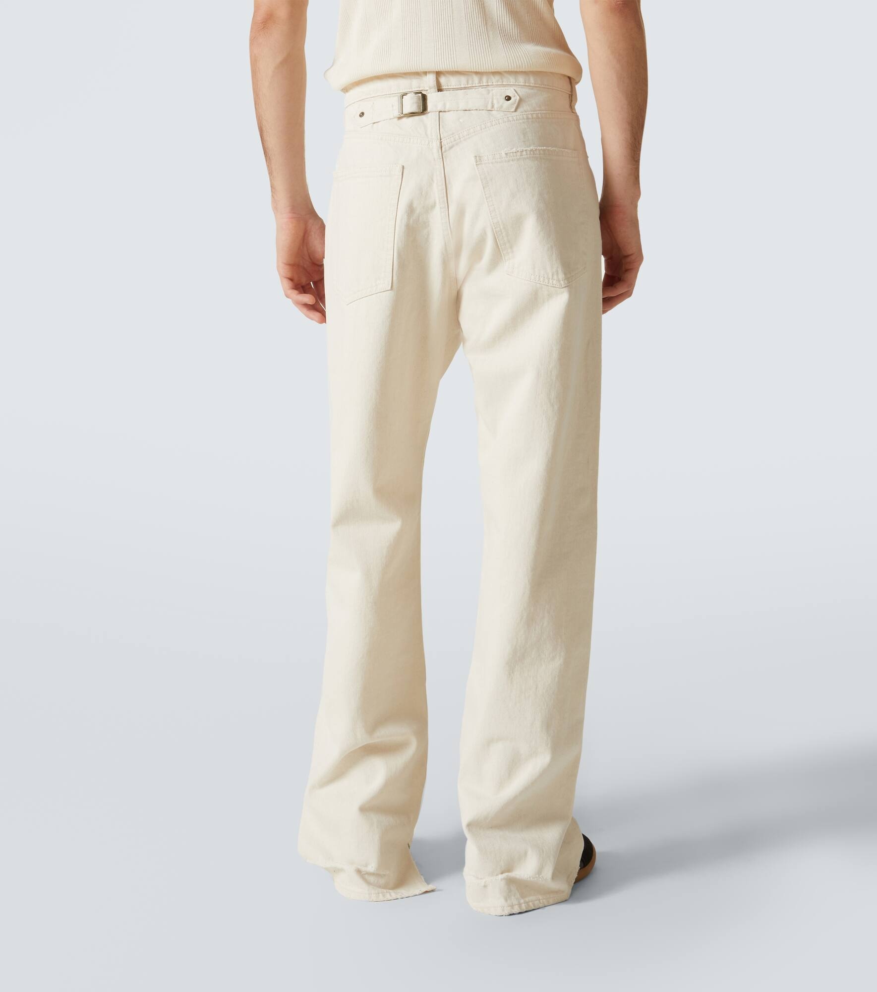 Buckle-detail mid-rise straight jeans - 4