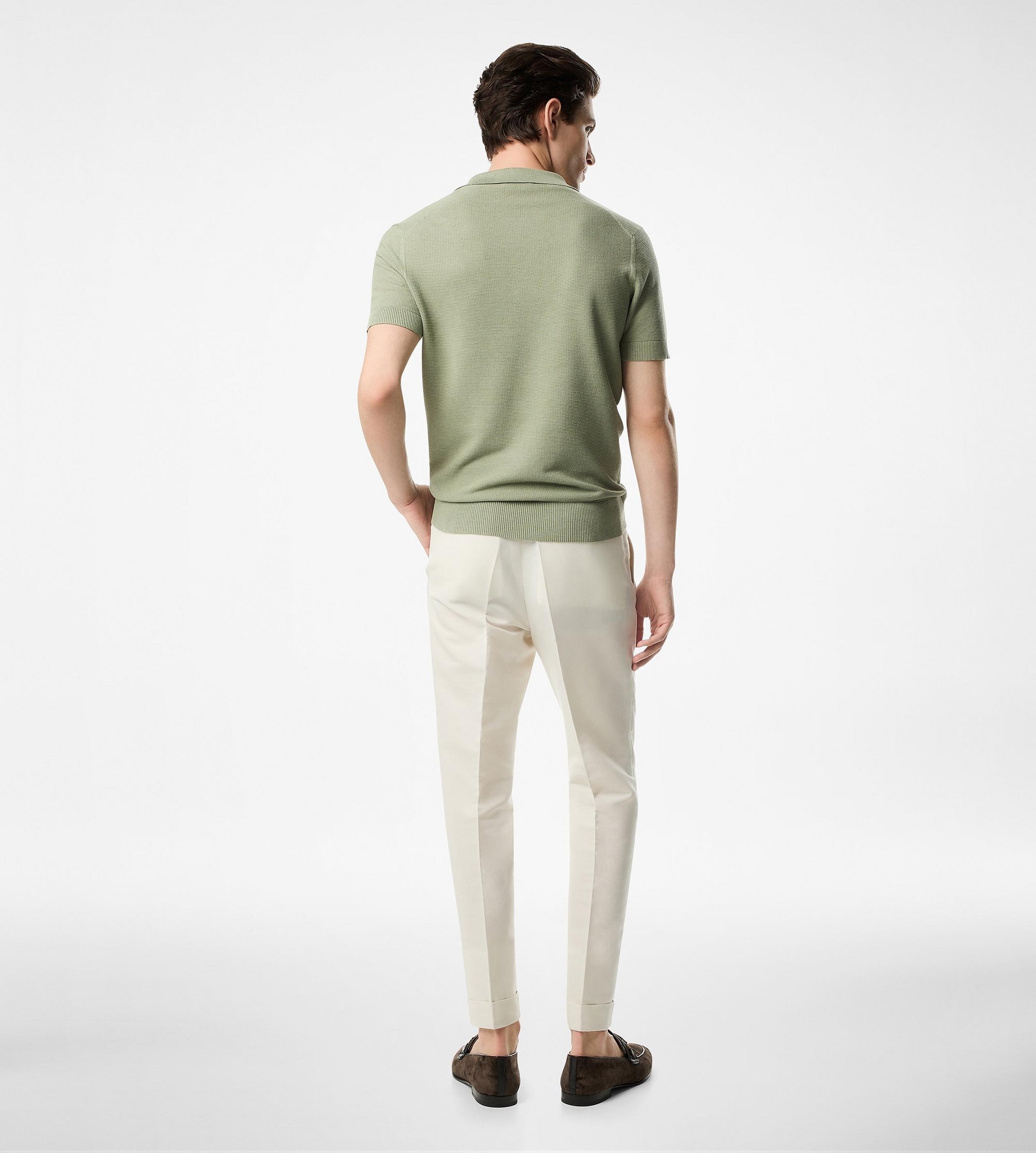 SILK COTTON TEXTURED POLO - 3