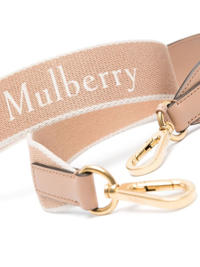 Mulberry logo-print webbing strap outlook