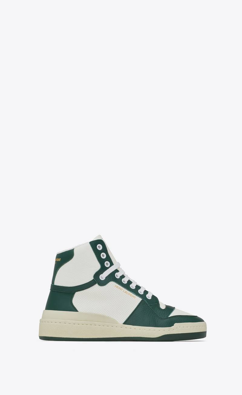 sl/24 mid-top sneakers in smooth and perforated leather - 1