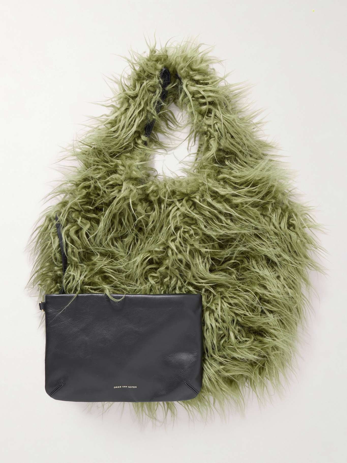 Faux shearling shoulder bag - 6