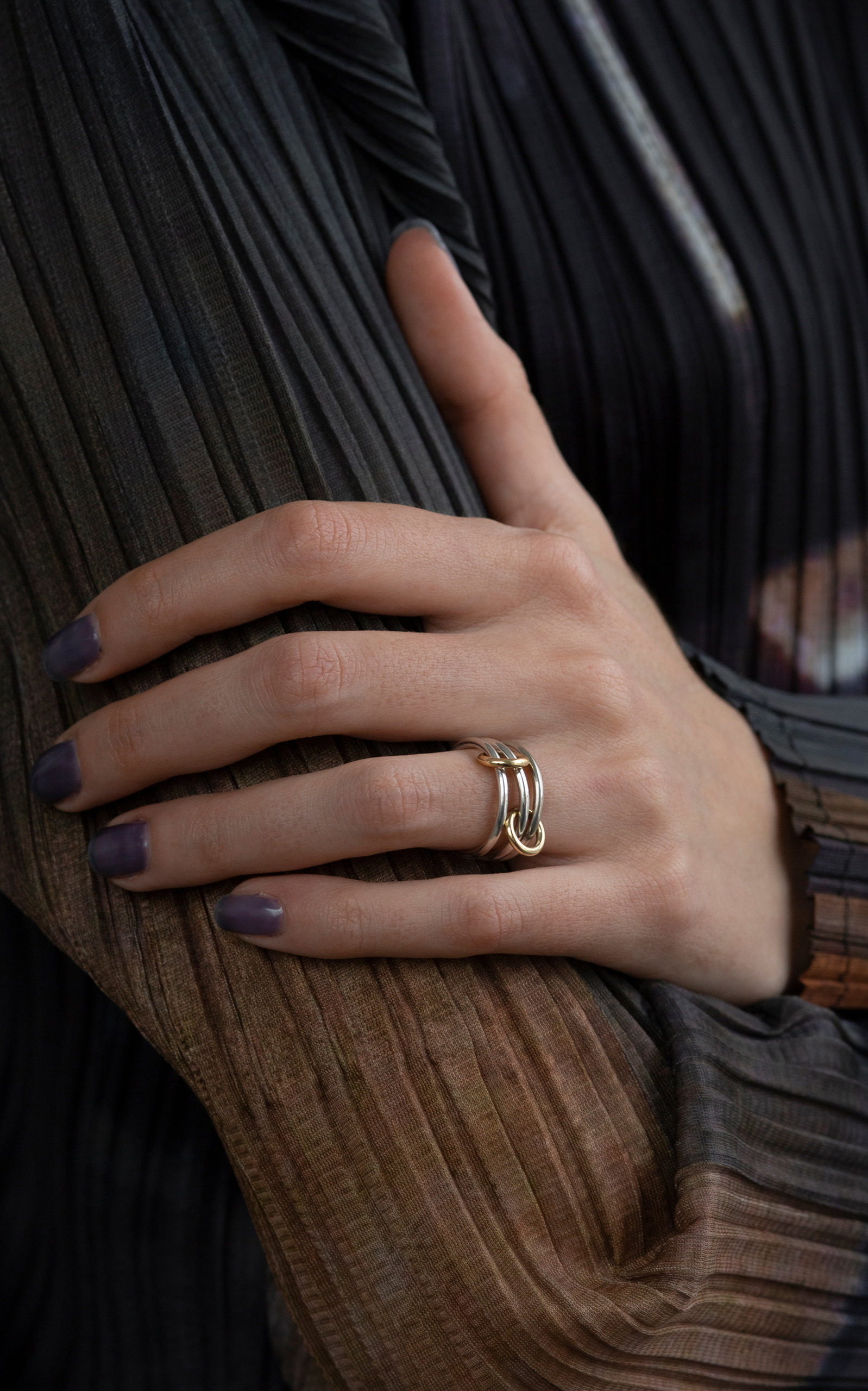 Solarium 18K Yellow Gold, Sterling Siver Ring multi - 4