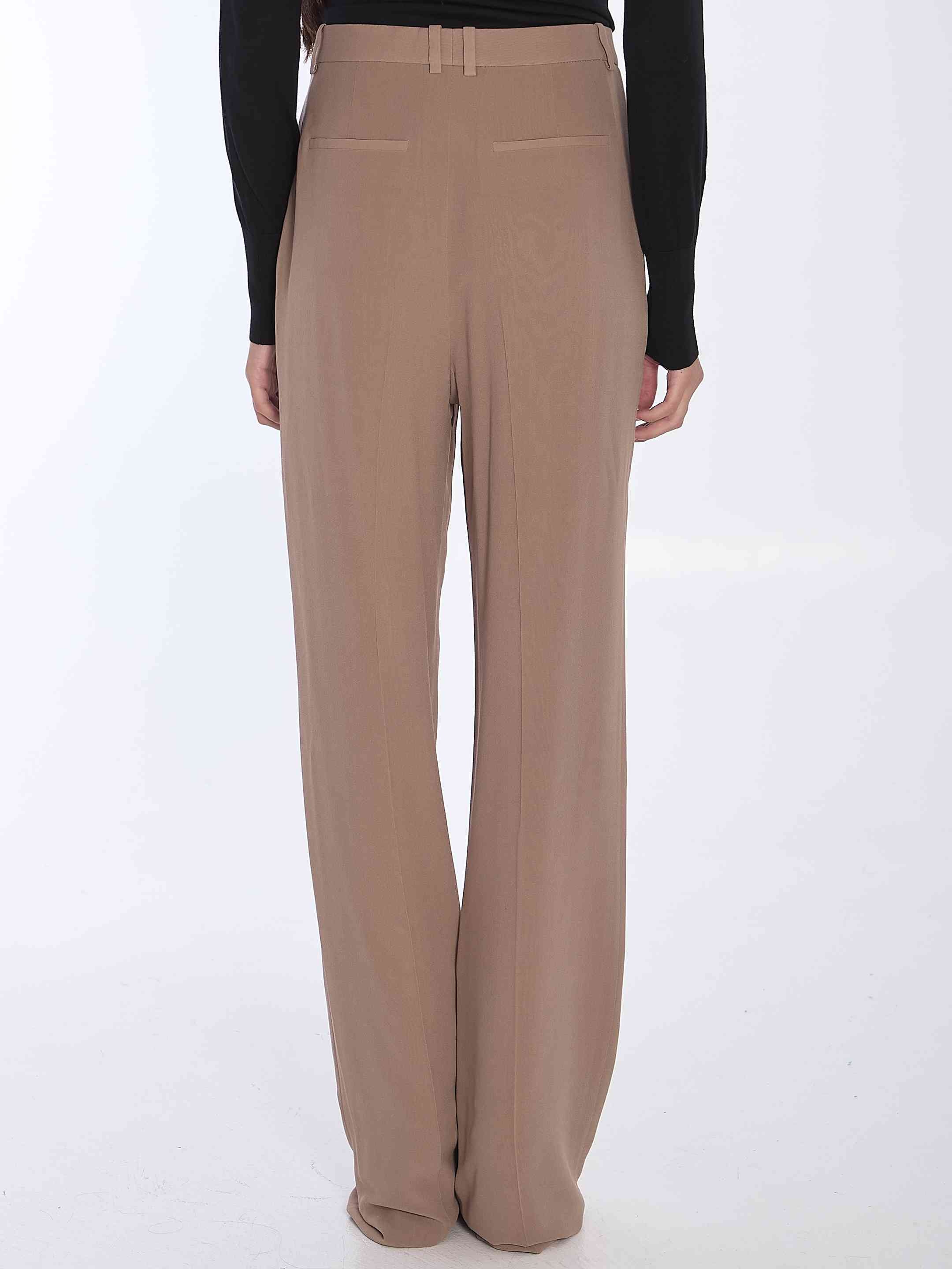 Saint Laurent Women Silk Crêpe Trousers - 4