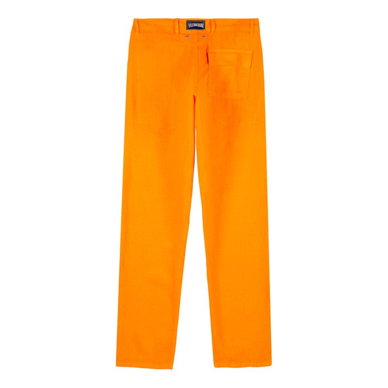 Vilebrequin Men Straight Linen Pants Solid outlook