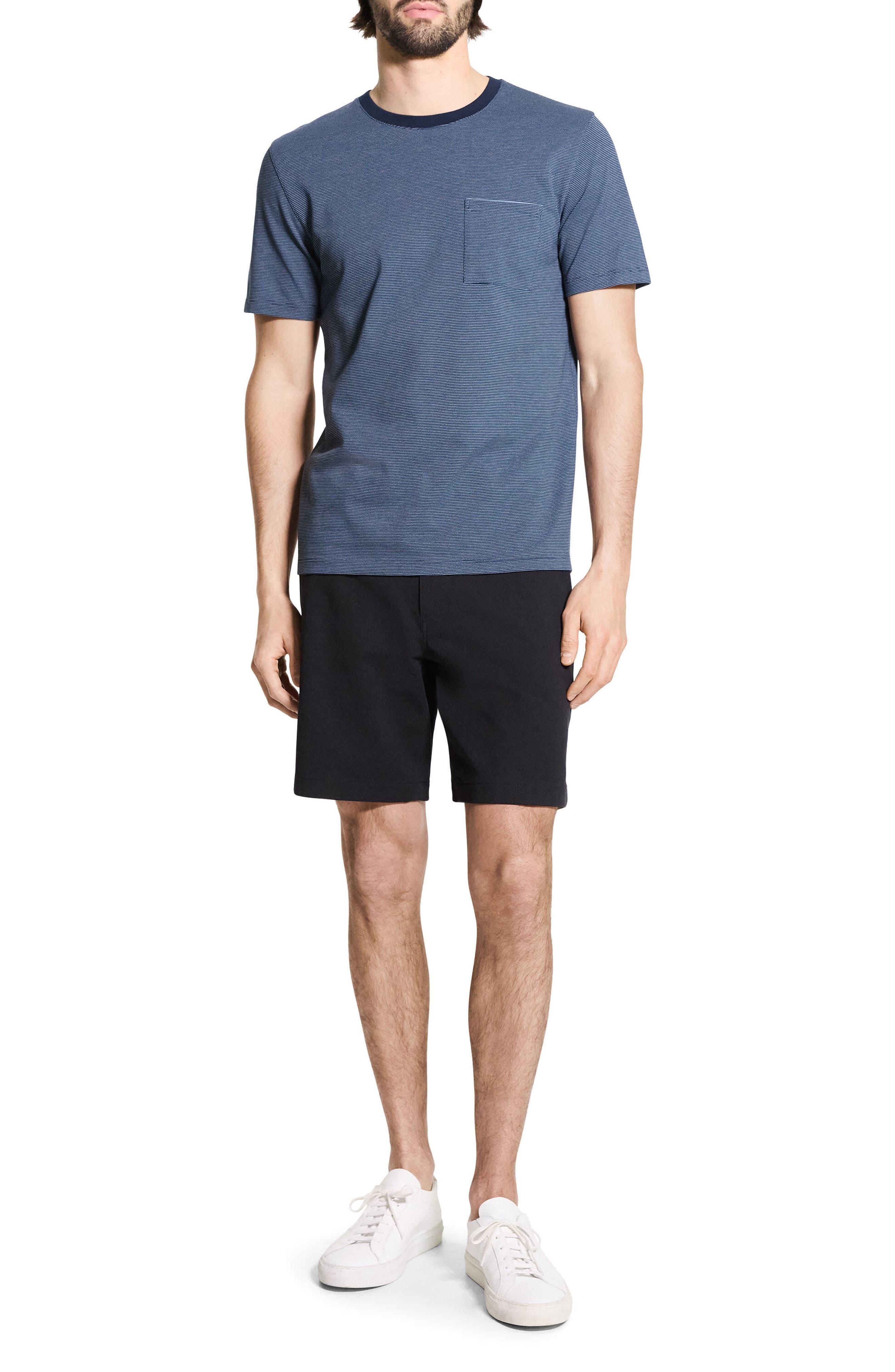 Theory Bird's Eye Ringer T-Shirt in Baltic Multi at Nordstrom - 7