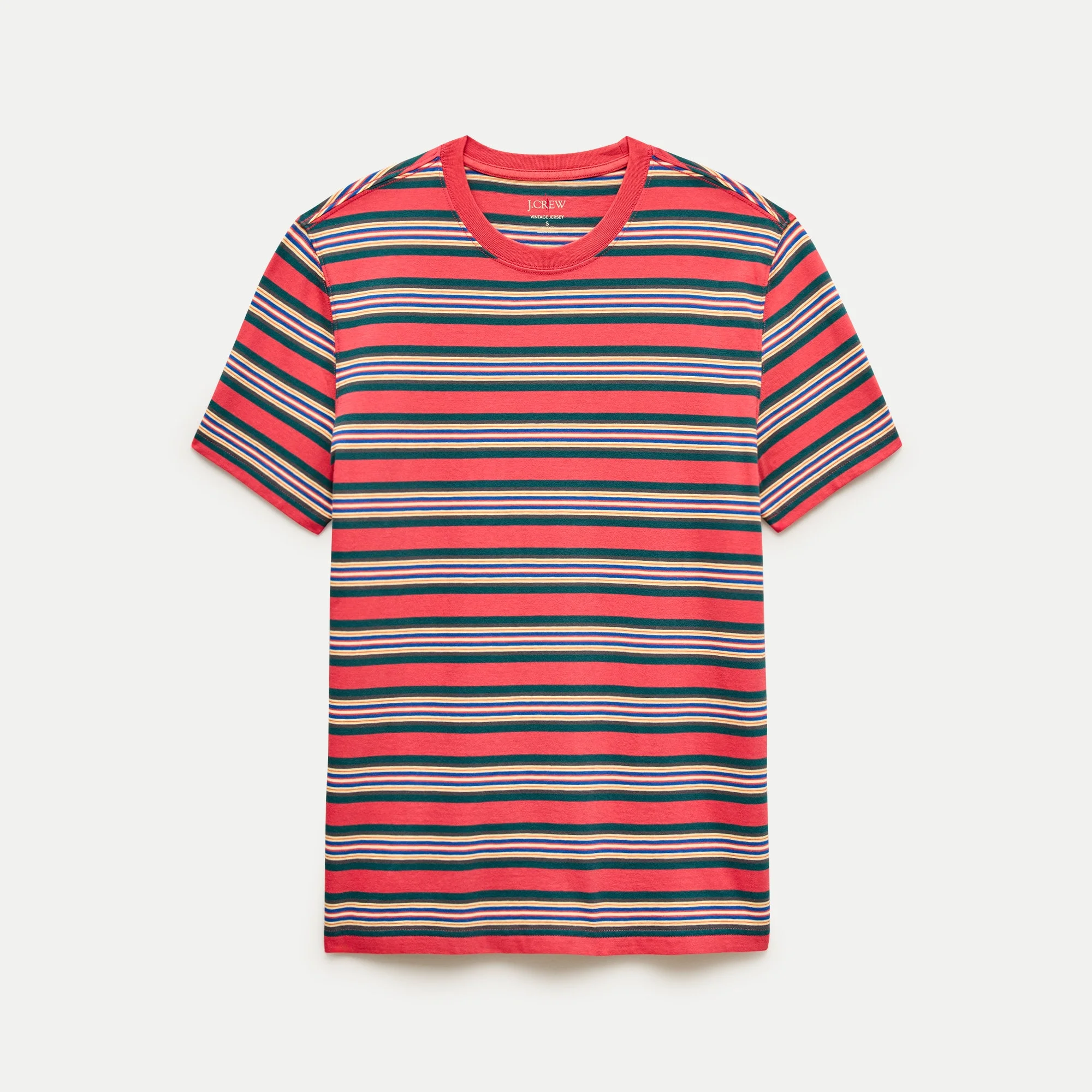 Vintage-wash cotton T-shirt in stripe - 1