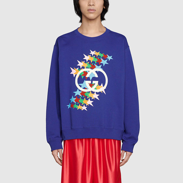 Gucci SS21 Rainbow Stars Crewneck 'Purple' 626990-XJDNK-4120 - 2