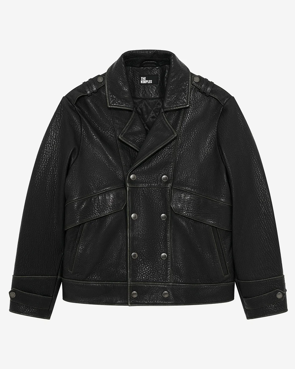 BLACK LEATHER JACKET - 1