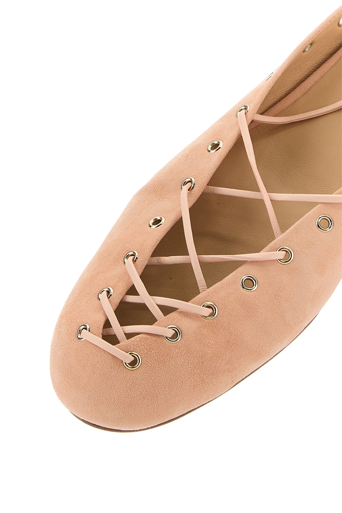 Light pink suede Chloé Ghillies ballerinas - 4