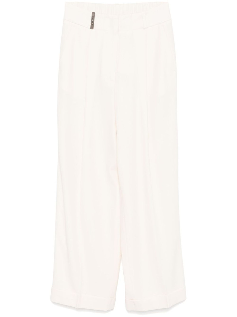 pleated straight-leg trousers 1