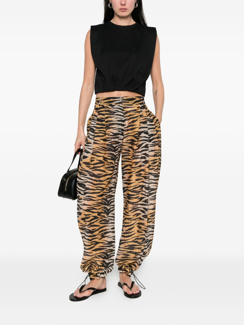 PINKO tiger-print trousers outlook