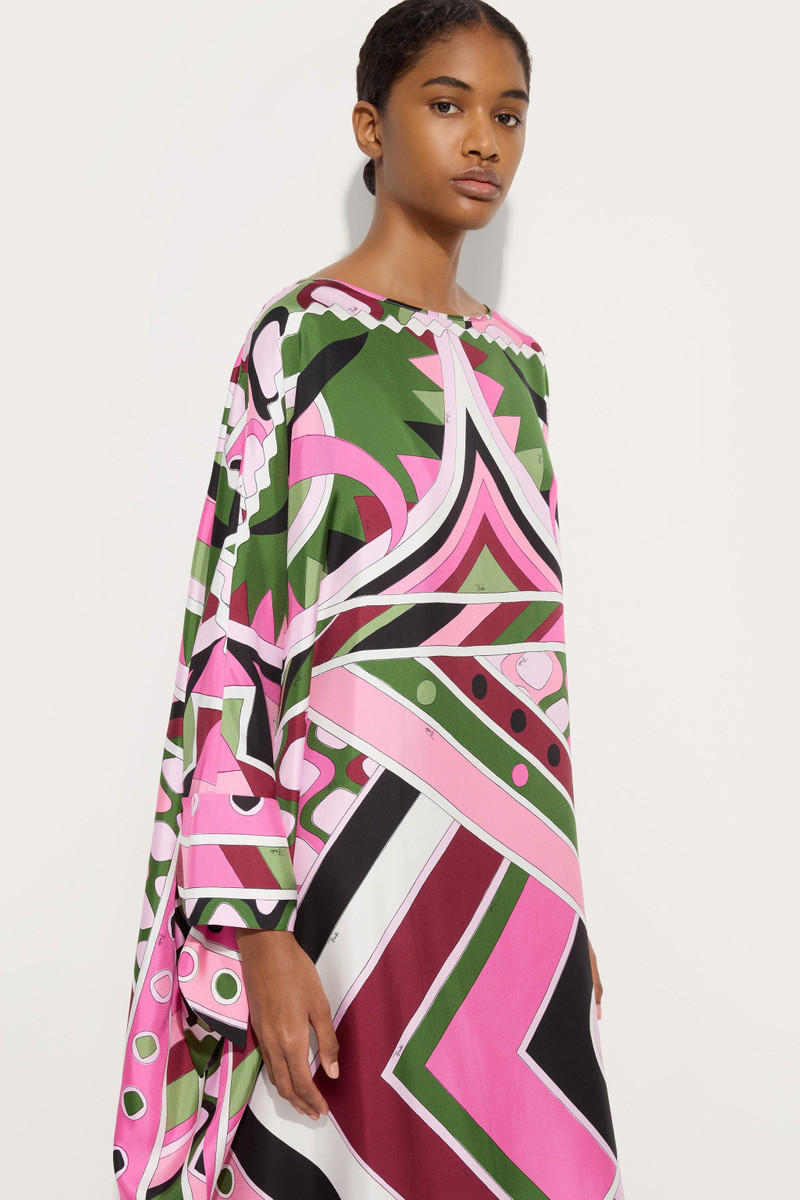 VIVARA PRINT LONG SILK KAFTAN 5