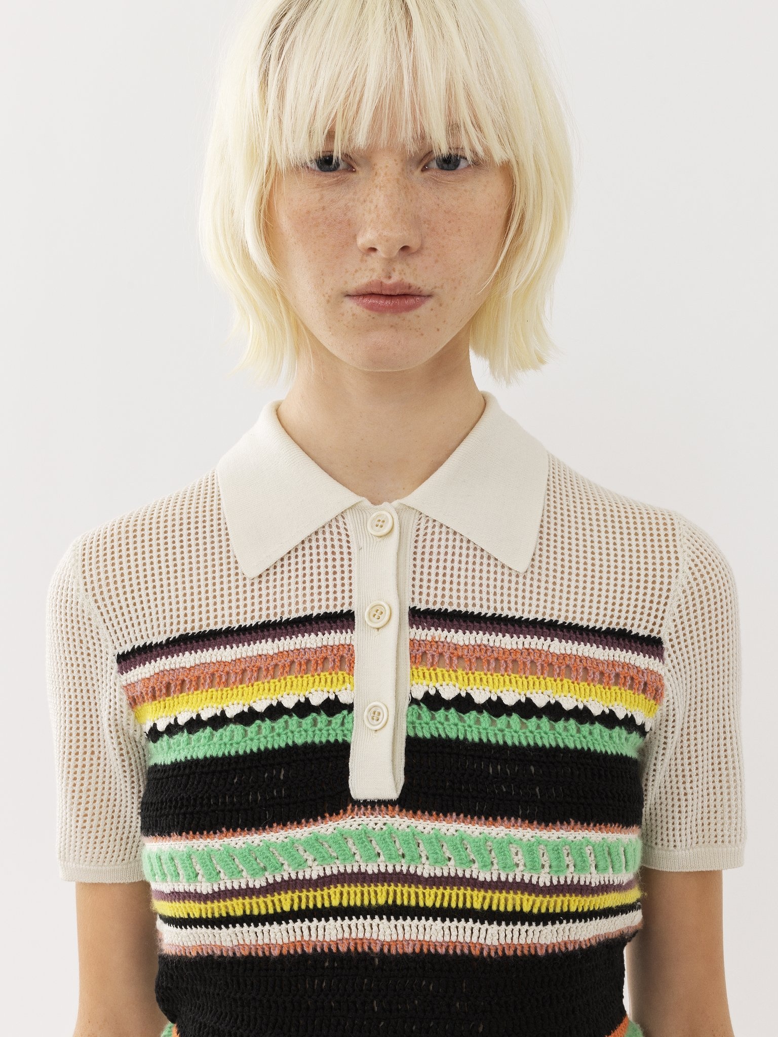 SHORT-SLEEVE POLO SWEATER - 2