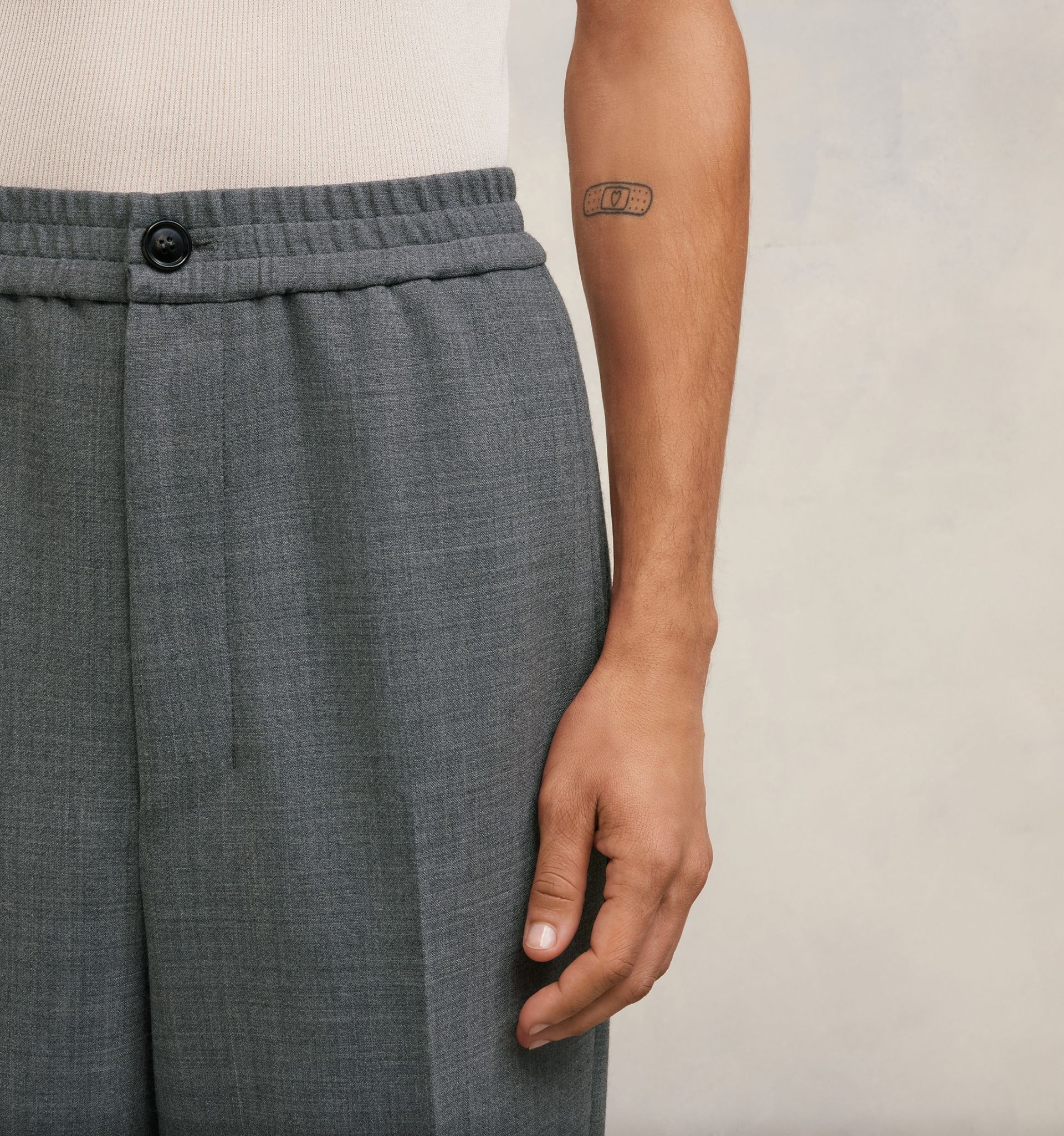 Elasticated Waist Straight Fit Trousers - 7