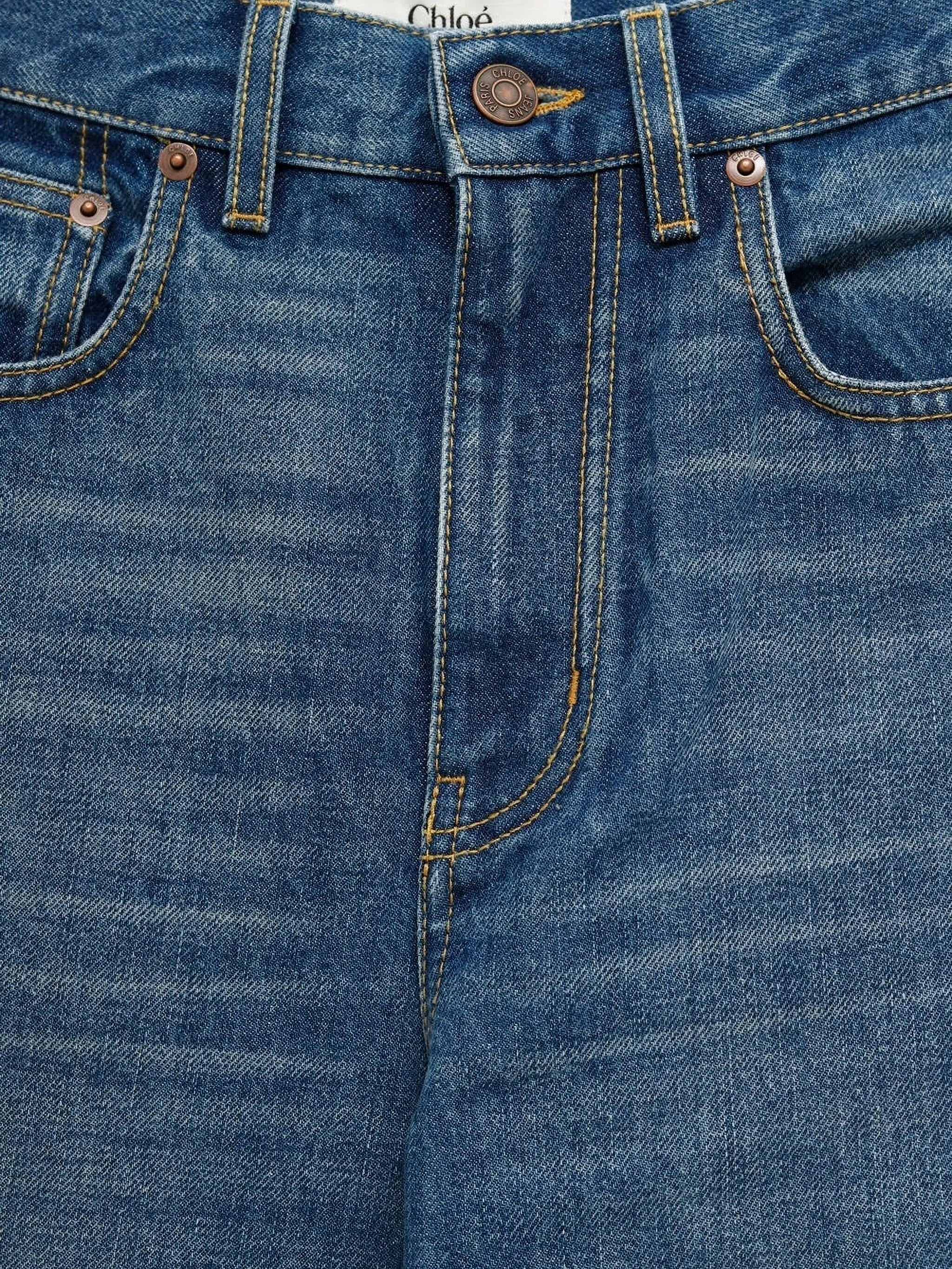 wide-leg denim jeans - 3