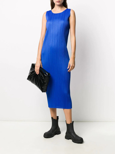 Pleats Please Issey Miyake pleated midi dress outlook