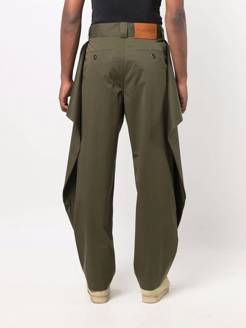 geometric draped trousers - 4