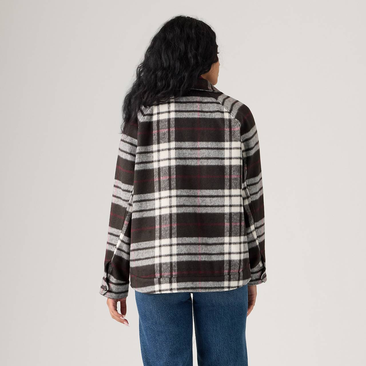 WOOL BLEND RAGLAN SLEEVE SHIRT JACKET - 3